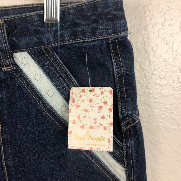 Free People Shorts Women 31 Sweet Surrender Denim Dark Wash Mini High Rise L - Picture 7 of 10